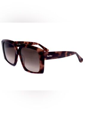 MaxMara Tortoiseshell Square Sunglasses with Gradient Lenses